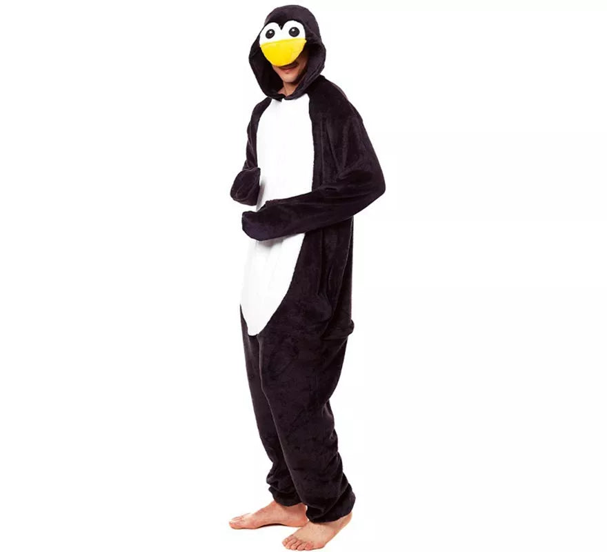 Translation missing: de.Disfraz de Pijama Pingüino pico amarillo para adultos