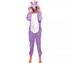 Lila-weißes Einhorn-Pyjama-Kostüm für Damen