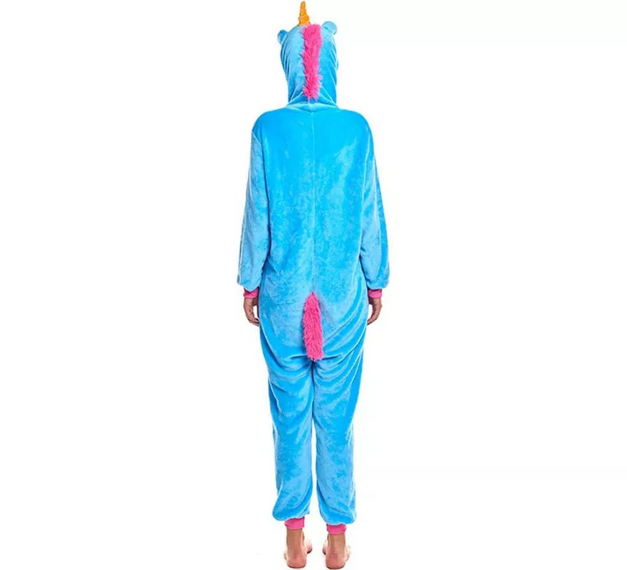 Translation missing: de.Disfraz de Pijama Unicornio turquesa para adultos
