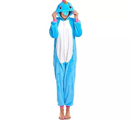 Disfraz de Pijama Unicornio turquesa para adultos