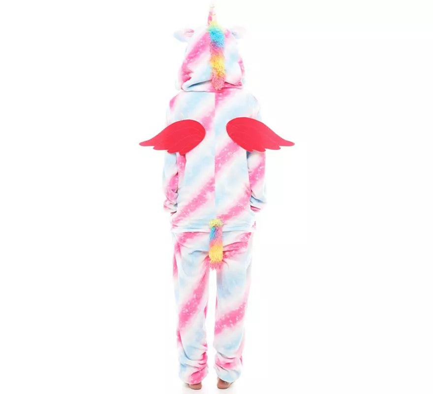 Translation missing: de.Disfraz de Pijama Uri Unicornio con alas para adultos