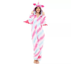 Uri Einhorn-Pyjama-Kostüm mit Flügeln für Damen