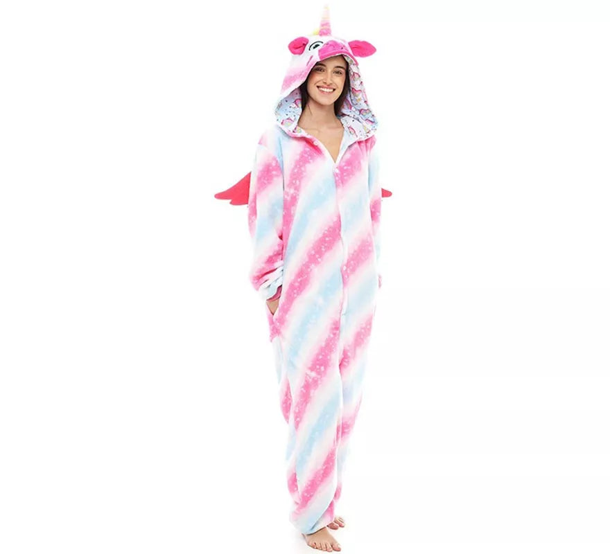 Translation missing: de.Disfraz de Pijama Uri Unicornio con alas para adultos