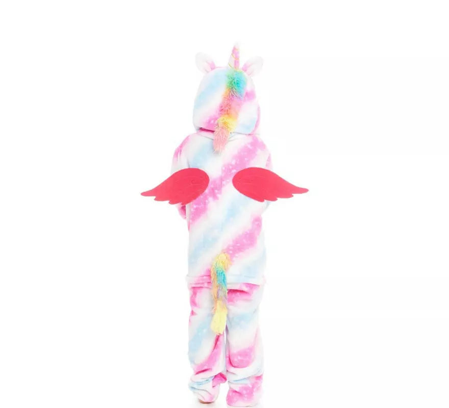Translation missing: de.Disfraz de Pijama Uri Unicornio con capucha y alas para niña