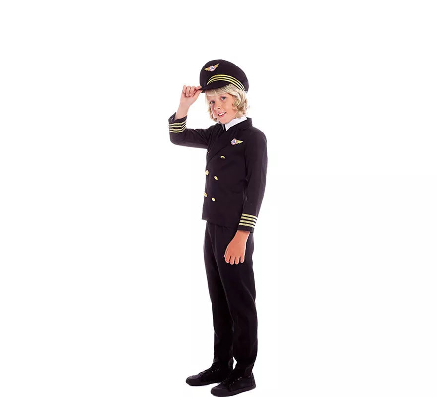 Translation missing: de.Disfraz de Piloto Capitán de Vuelo para niño