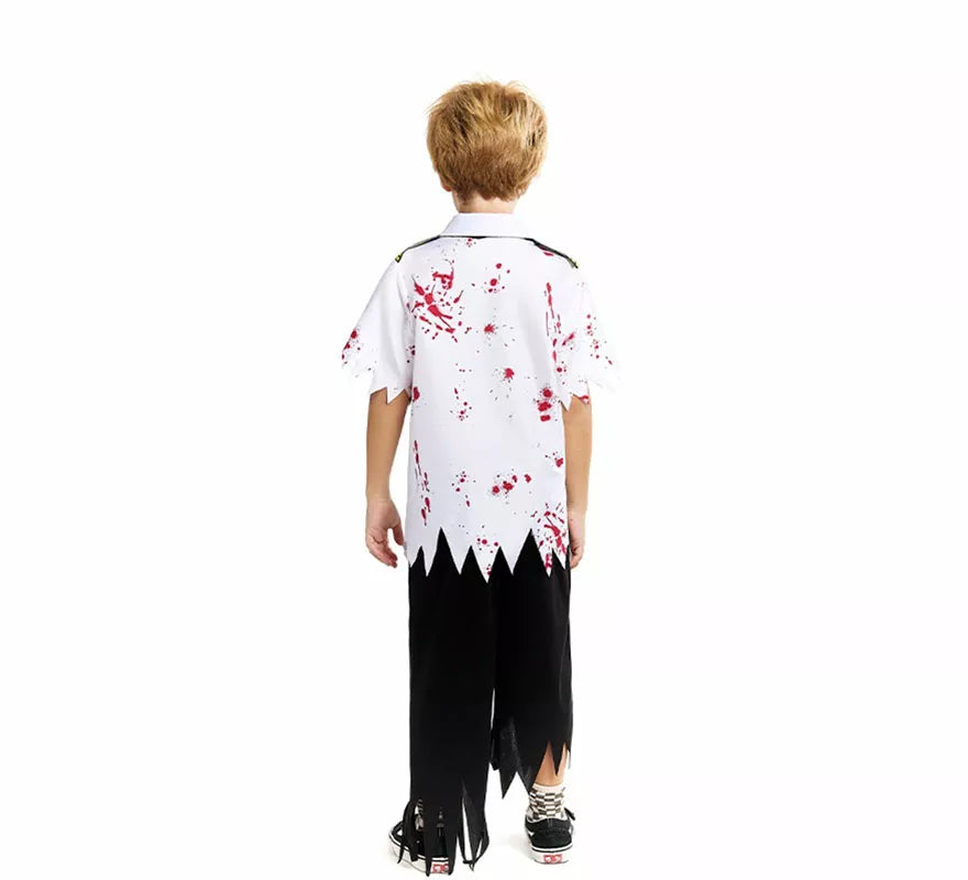 Translation missing: es.Disfraz de Piloto de Avión Zombie para niño