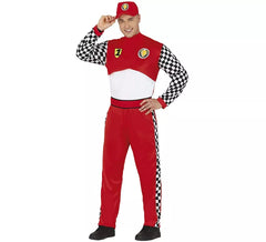 Rotes Formel-1-Fahrerkostüm für Herren