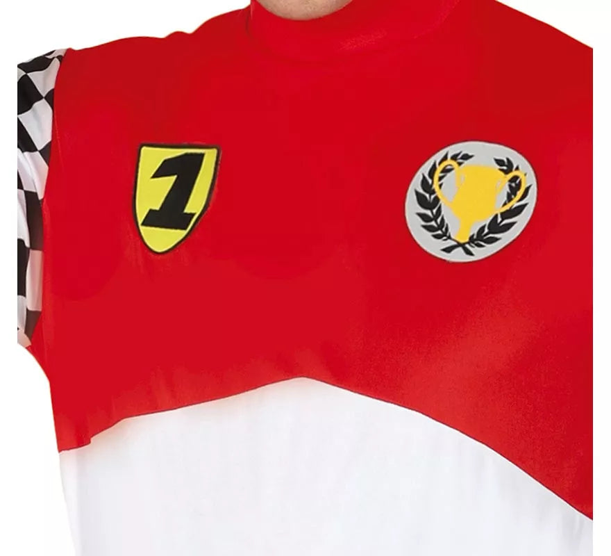 Translation missing: de.Disfraz de Piloto de Fórmula 1 rojo para hombre