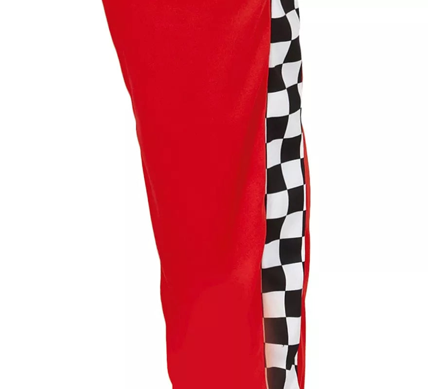 Disfraz de Piloto de Fórmula 1 rojo para hombre