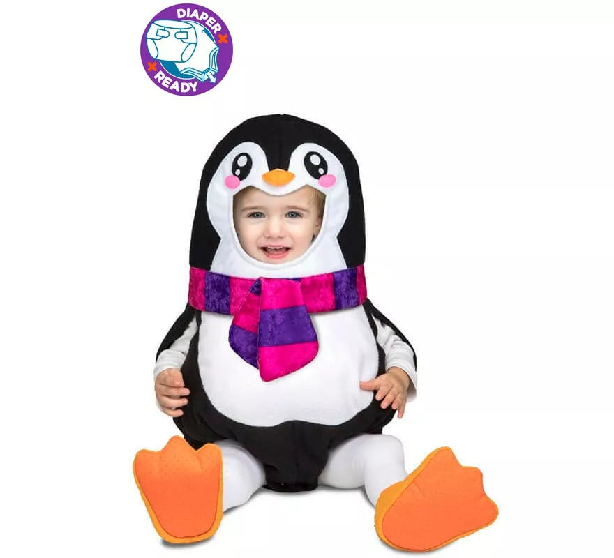 Translation missing: de.Disfraz de Pingüino con bufanda para bebé