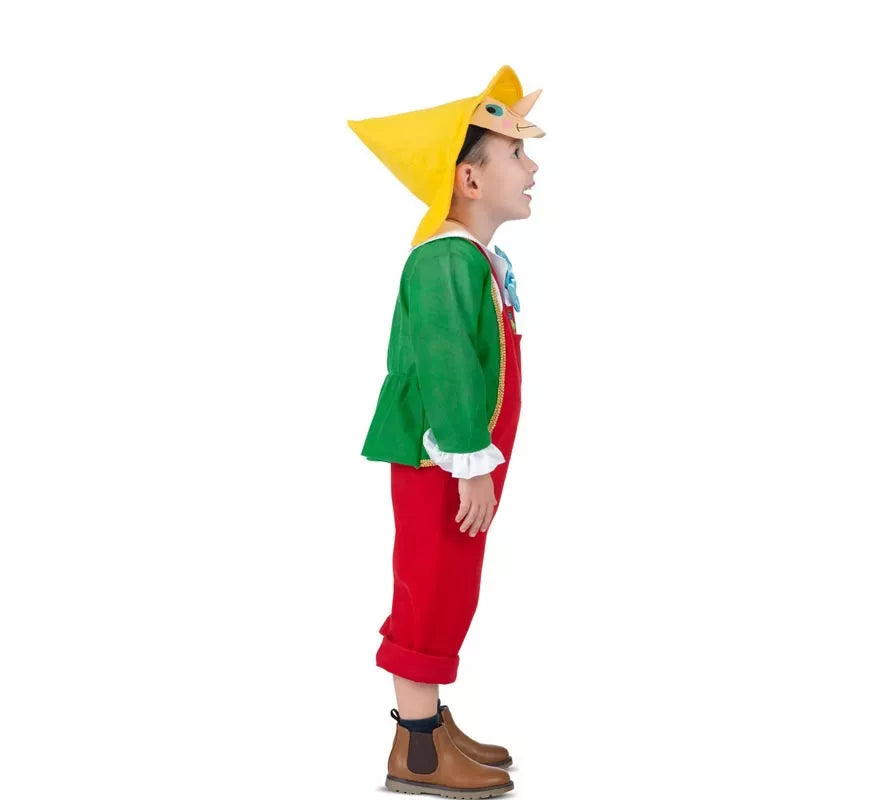 Translation missing: de.Disfraz de Pinocho con gorro y careta para niño