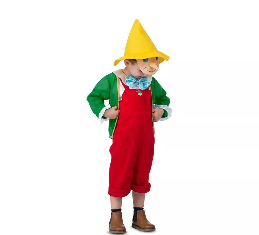 Translation missing: de.Disfraz de Pinocho con gorro y careta para niño