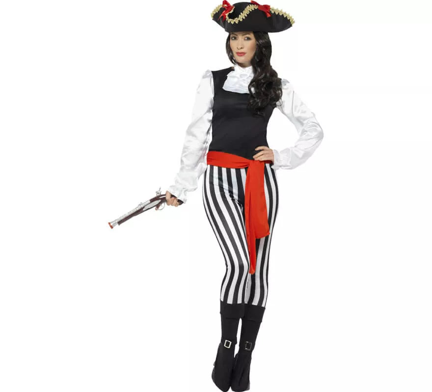 Translation missing: de.Disfraz de Pirata a Rayas para mujer