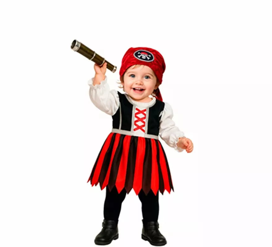 Disfraz de Pirata a Rayas para niña y bebé