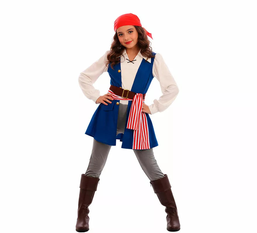 Translation missing: de.Disfraz de Pirata Bucanera Jackeline para niña