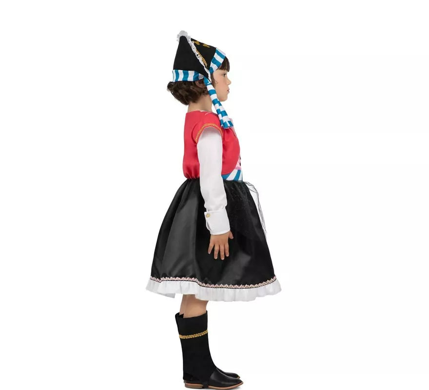 Disfraz de Pirata Calavera con gorro para niña
