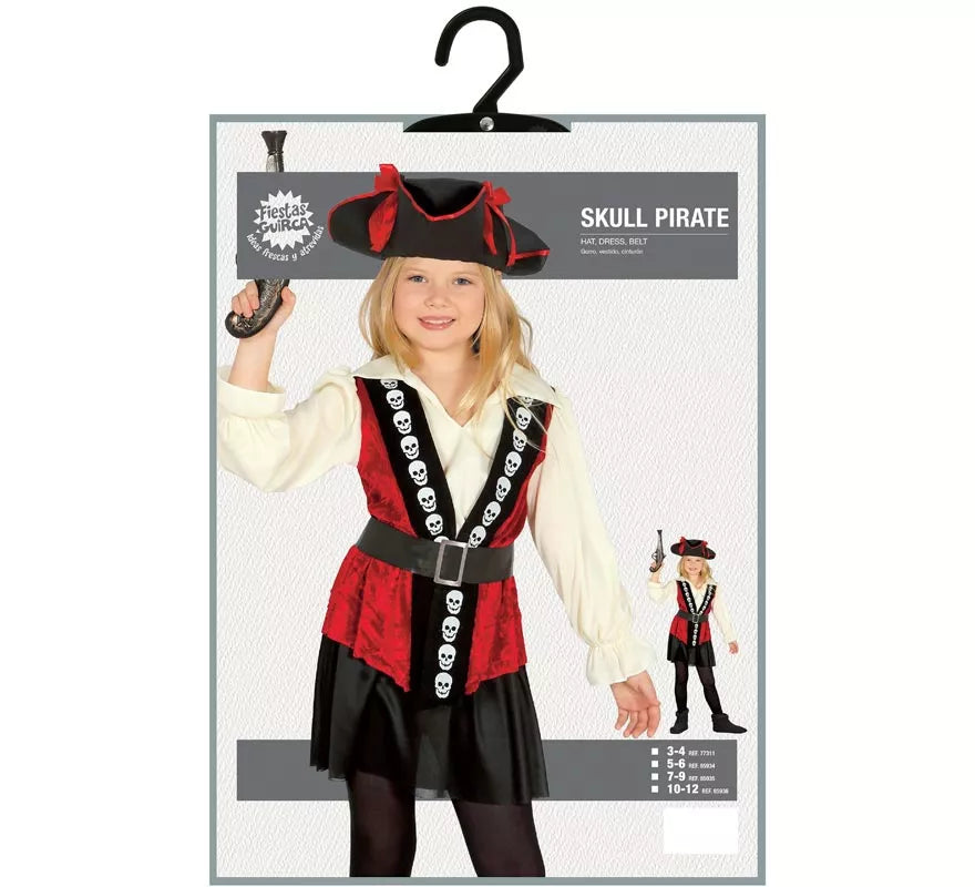 Translation missing: de.Disfraz de Pirata Calavera para niña