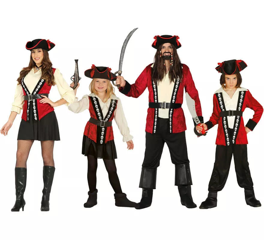 Translation missing: de.Disfraz de Pirata Calavera para niña