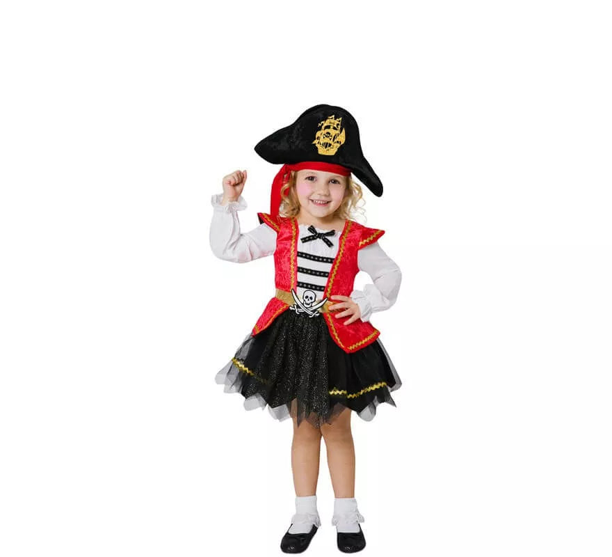 Translation missing: es.Disfraz de Pirata Caribeña para niña y bebé