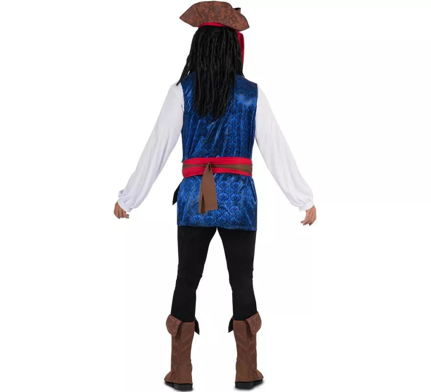 Translation missing: de.Disfraz de Pirata Caribeño con sombrero para hombre