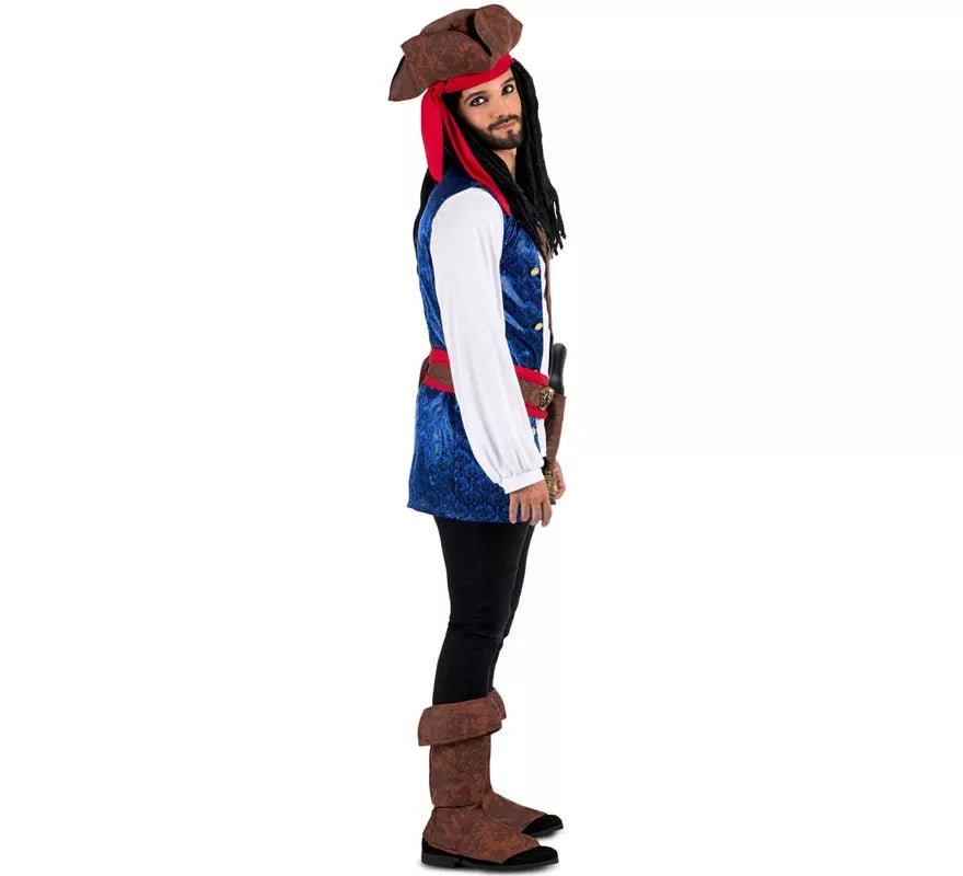 Translation missing: de.Disfraz de Pirata Caribeño con sombrero para hombre