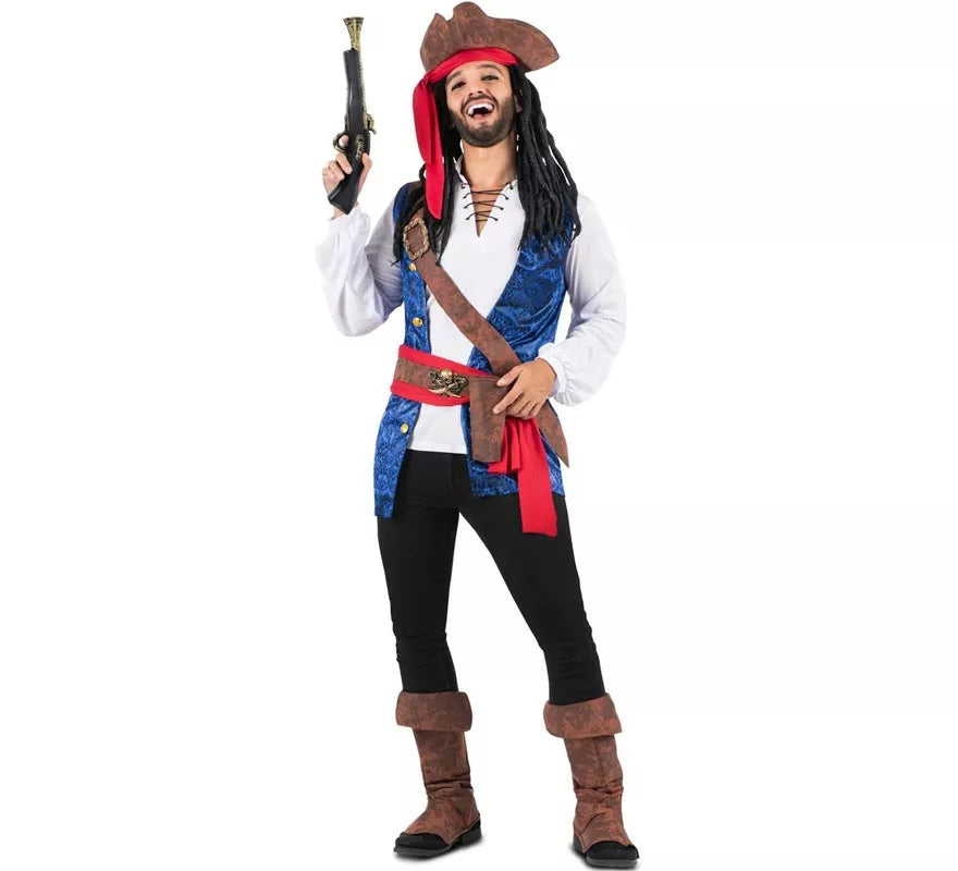 Translation missing: de.Disfraz de Pirata Caribeño con sombrero para hombre