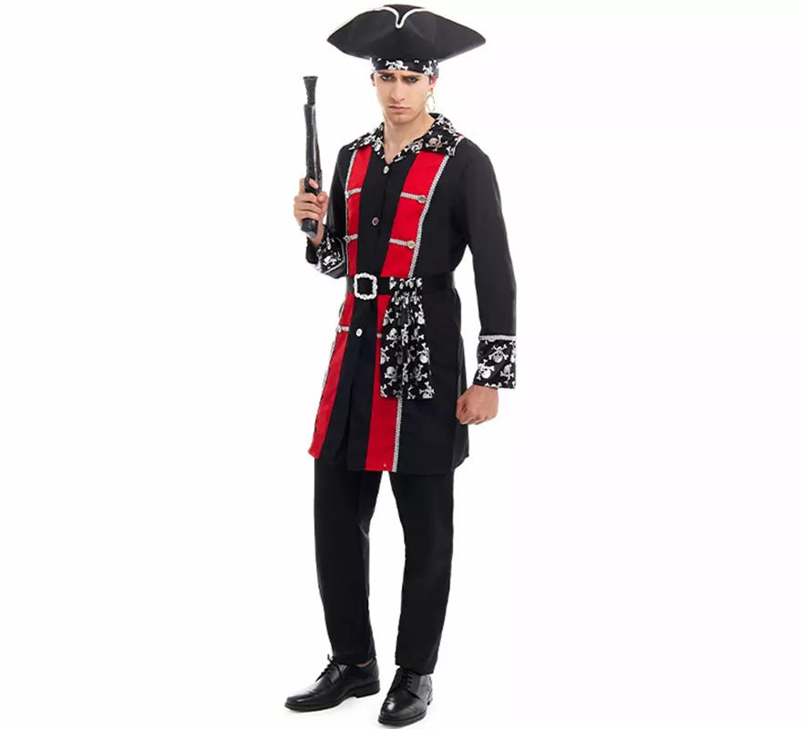 Translation missing: de.Disfraz de Pirata Casaca plata para hombre