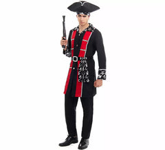 Piratenkostüm mit silberner Jacke für Herren