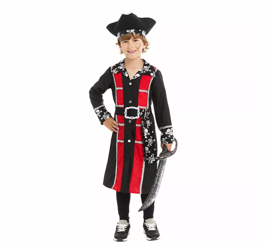Translation missing: de.Disfraz de Pirata Casaca plata para niño