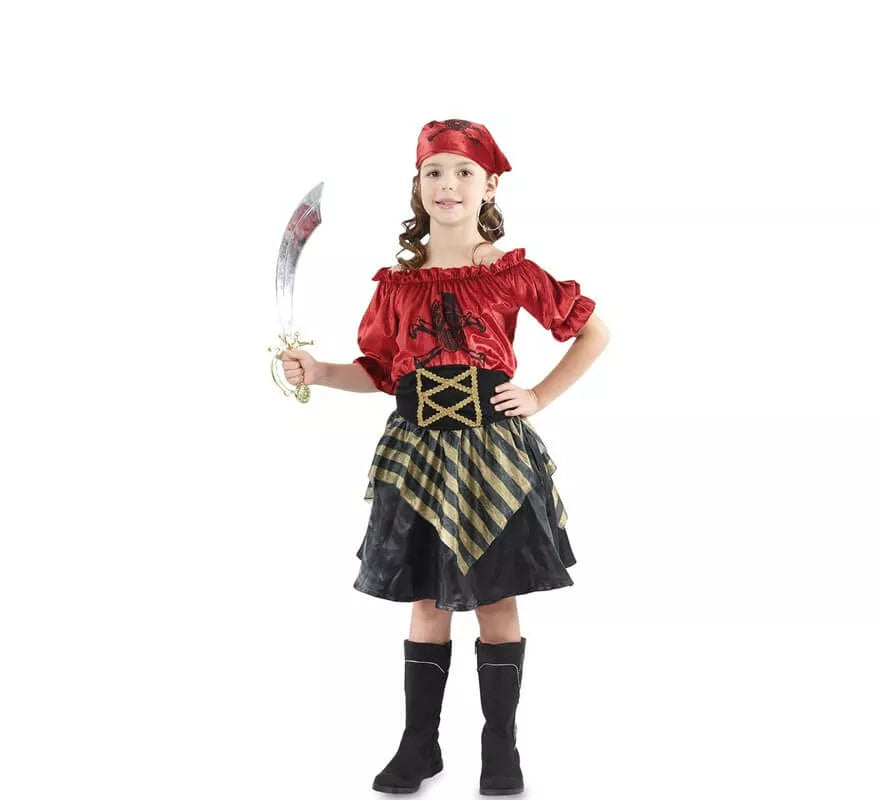 Translation missing: de.Disfraz de Pirata con Calavera para niña