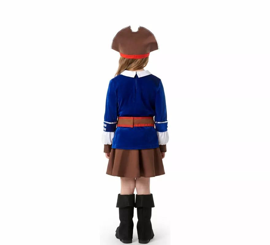 Translation missing: de.Disfraz de Pirata con Chaqueta azul para niña