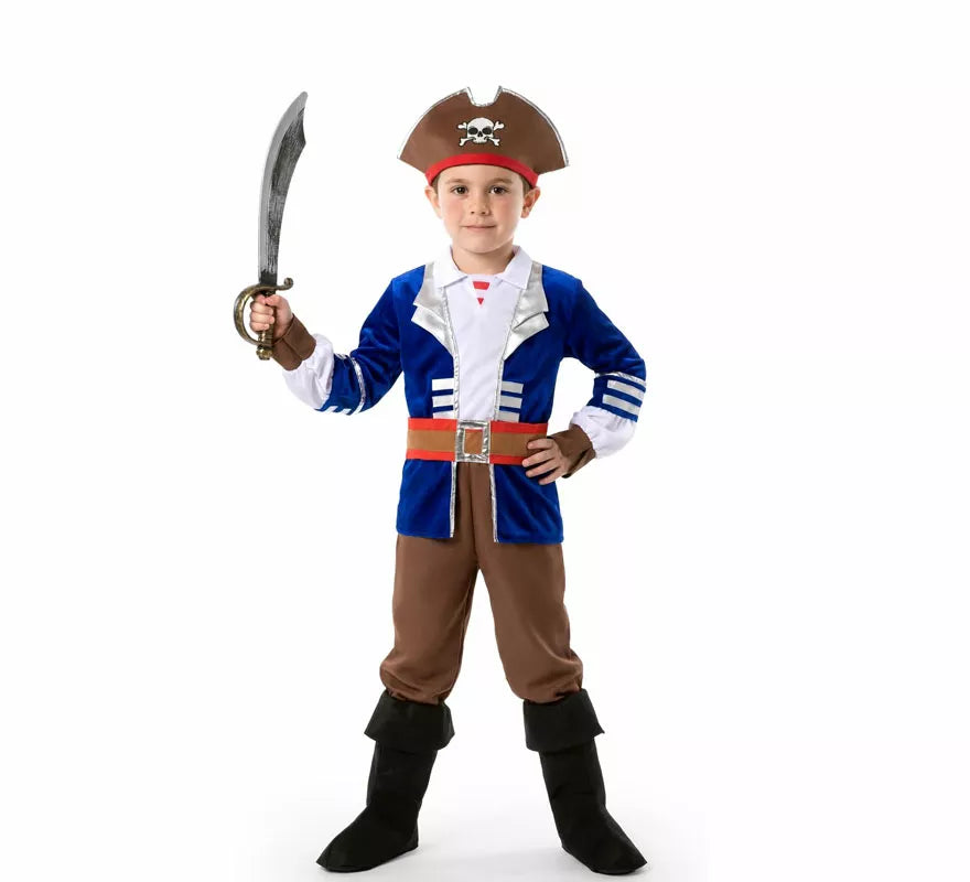 Translation missing: de.Disfraz de Pirata con Chaqueta azul para niño