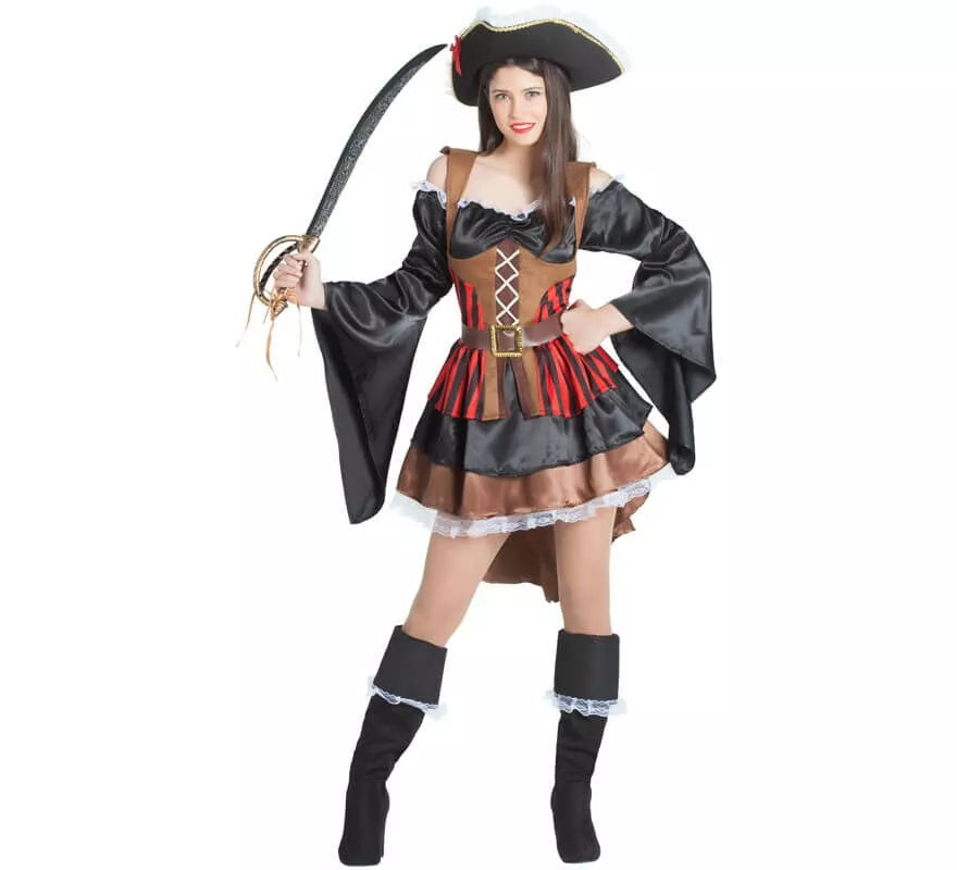Translation missing: de.Disfraz de Pirata con Volantes para mujer