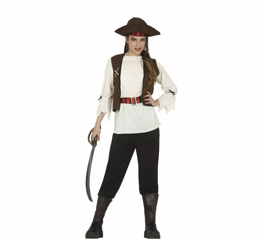 Translation missing: de.Disfraz de Pirata Corsaria Siete Mares para adolescente