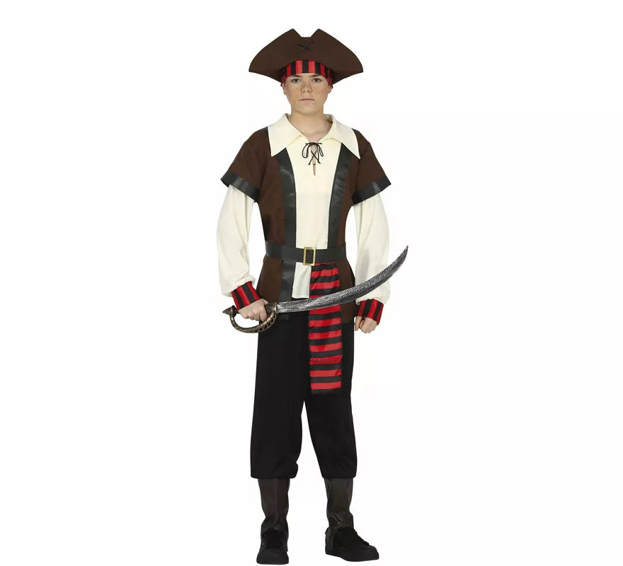 Translation missing: de.Disfraz de Pirata Corsario Siete Mares para adolescente