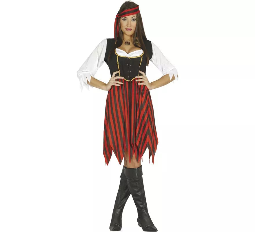 Translation missing: de.Disfraz de Pirata Corsé de mujer