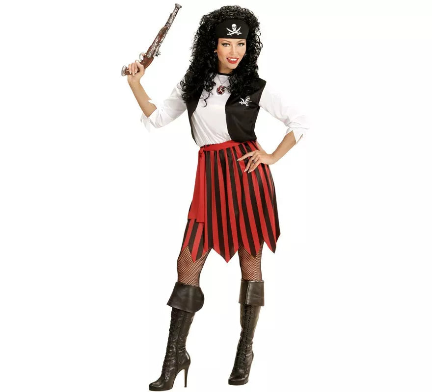 Translation missing: de.Disfraz de Pirata del Caribe a rayas para mujer