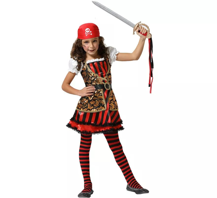 Translation missing: de.Disfraz de Pirata elegante para niña