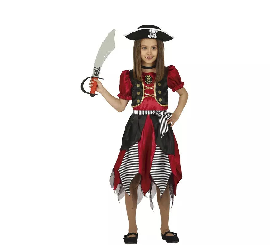Translation missing: de.Disfraz de Pirata Granate para niña