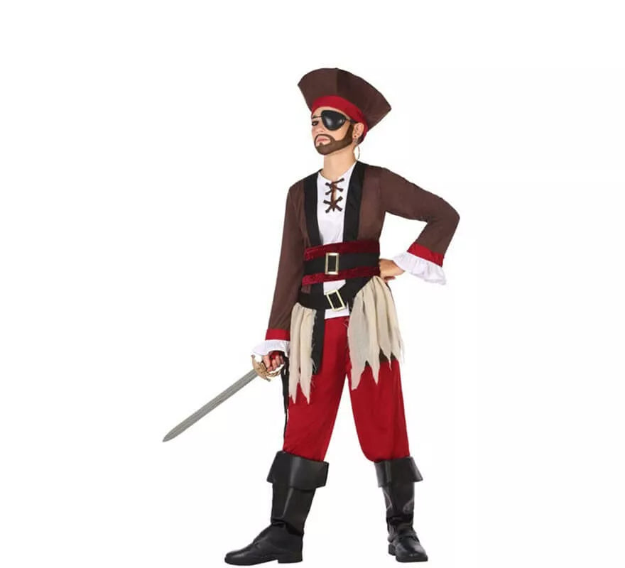 Translation missing: de.Disfraz de Pirata Granate para niño