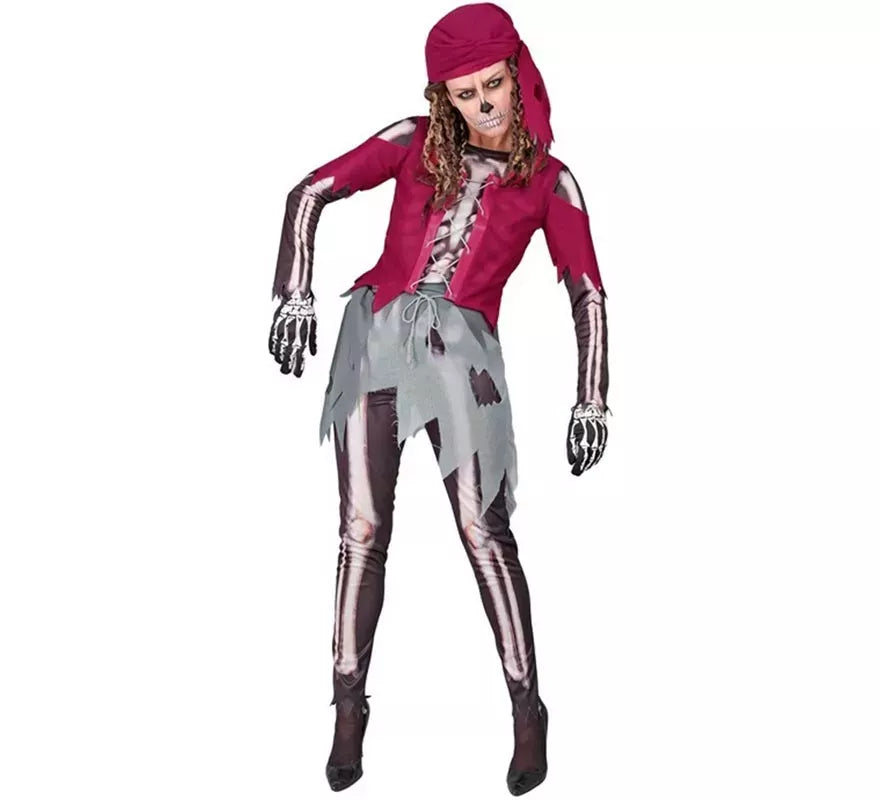 Disfraz de Pirata Grumete Esqueleto para mujer