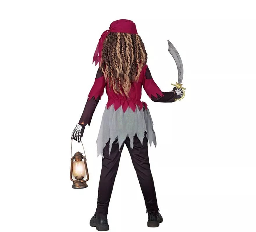 Translation missing: de.Disfraz de Pirata Grumete Esqueleto para niña