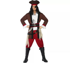 Braunes Piratenkostüm für Herren