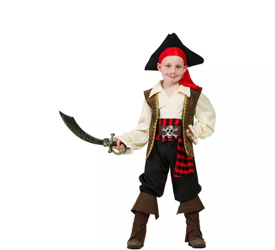 Translation missing: es.Disfraz de Pirata Marrón para niño