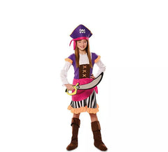 Lila Piratenkostüm für Mädchen