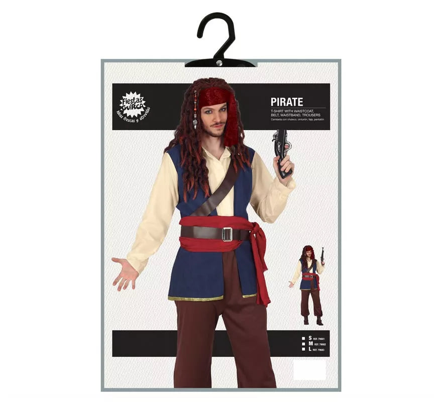 Translation missing: de.Disfraz de Pirata Navegante Rebelde para hombre