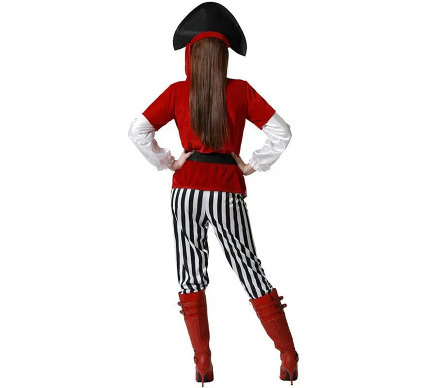 Translation missing: de.Disfraz de Pirata Rayas para mujer