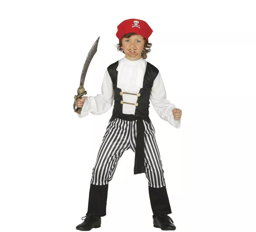 Translation missing: de.Disfraz de Pirata Rayas para niño