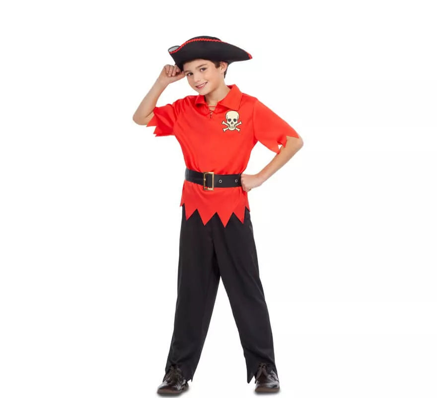Translation missing: de.Disfraz de Pirata Rojo para niño