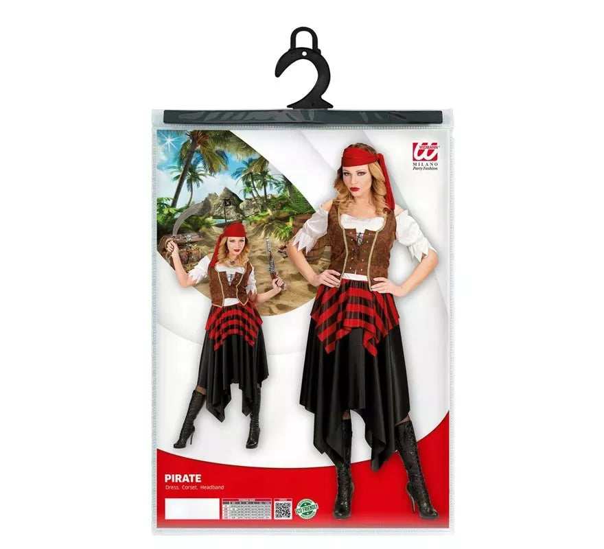 Translation missing: de.Disfraz de Pirata Temeraria con cinta para mujer